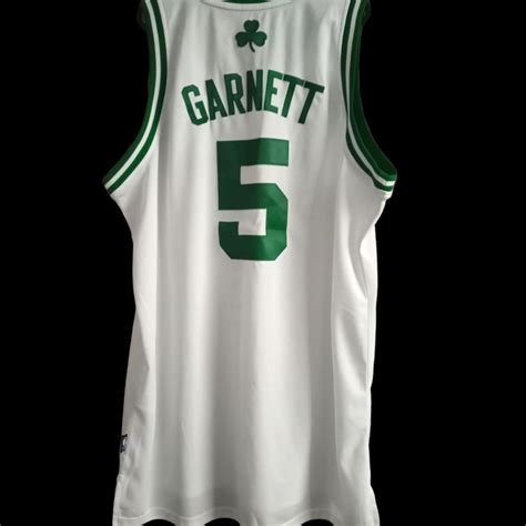 Adidas Boston Celtics NBA jersey, #5 Garnett, white,... - Depop