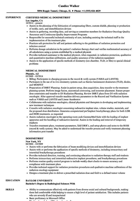 Radiation Therapy Student Resume - All About Radiation