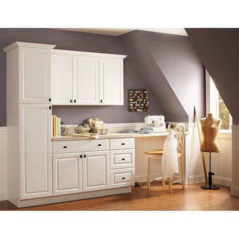 Hampton Bay Hampton Assembled 27x30x12 in. Wall Kitchen Cabinet in Satin White-KW2730-SW - The ...