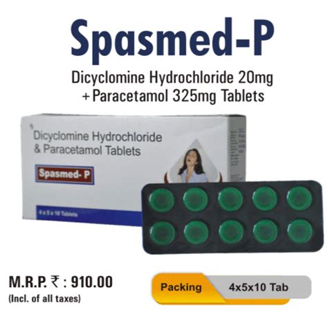 Spasmed-P Tablets Elisa Biotech Pvt Ltd