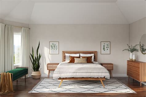 Midcentury Modern, Scandinavian Bedroom Design by Havenly Interior Designer Kyla