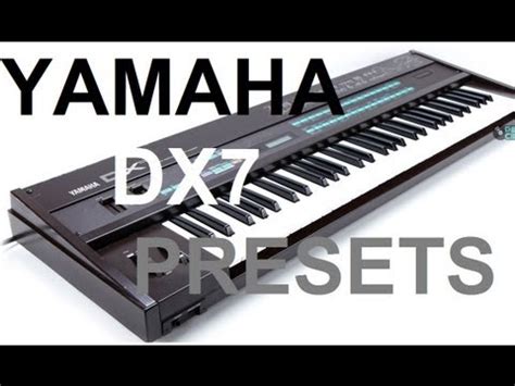 Yamaha DX7 presets - YouTube