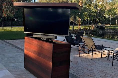 Inexpensive Outdoor Tv Lift Cabinet - Image to u