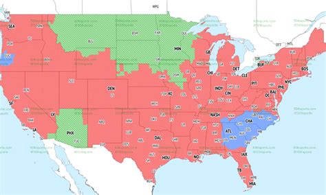 NFL Week 8 TV broadcast maps