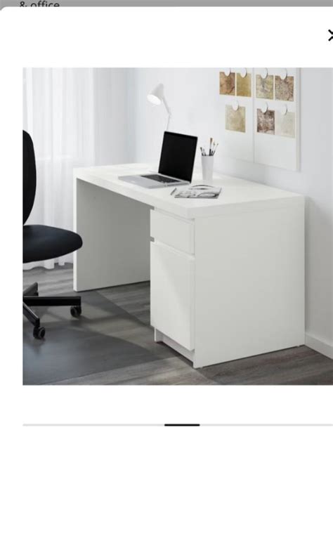 IKEA Office desk white, Furniture & Home Living, Furniture, Other Home Furniture on Carousell