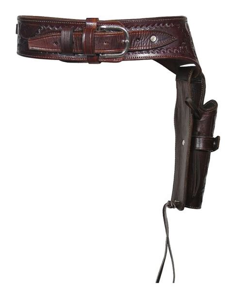 Western Leather Gun Holster and Belt - Cameron Trading Post