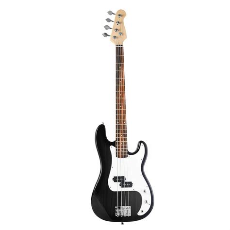 Costway Black Full Size 4 String Electric Bass Guitar with Strap Guitar Bag Amp Cord - Walmart.com