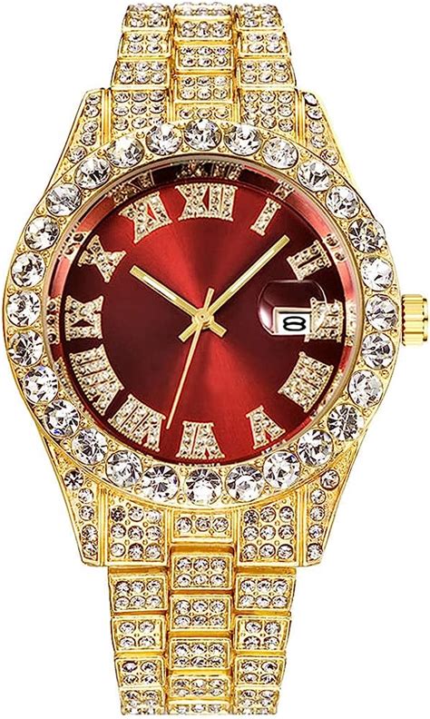 Mens Gold Watches With Diamonds