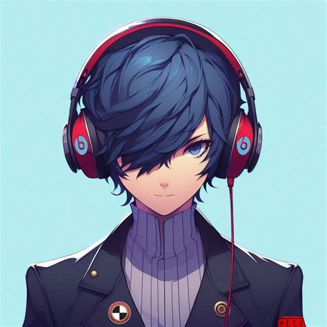 Persona 3 Protagonist Wearing Headphones by DdudeGames on DeviantArt