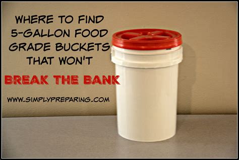 5-Gallon Food Grade Buckets - Simply Preparing