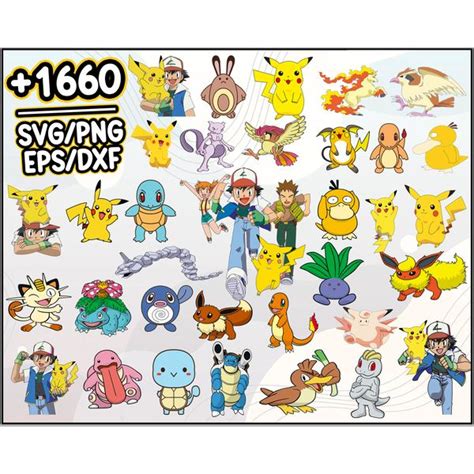 Pokemon Bundle SVG, Pokemon SVG, Cartoon SVG PNG DXF EPS Fil - Inspire Uplift