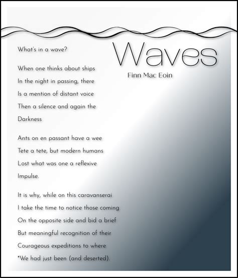 Waves-finn mac eoin | Poetry For All Seasons and Emotions