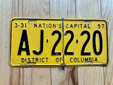 1957 Washington DC License Plate – RusticPlates