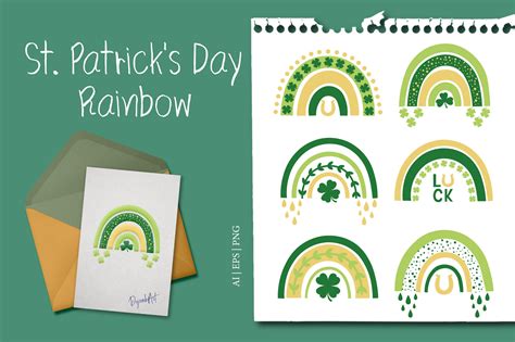 St Patrick's Day Rainbow Clipart Graphic by Dysenkart · Creative Fabrica