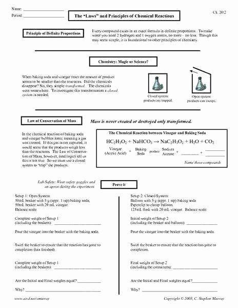 50 Conservation Of Mass Worksheet