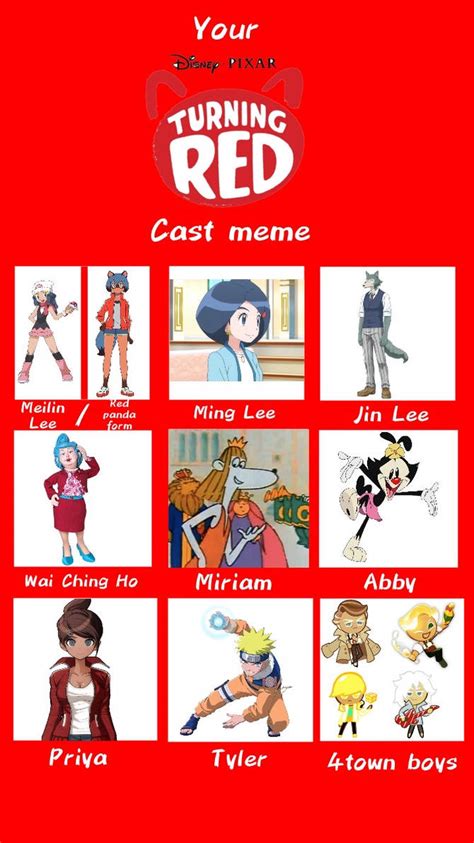 Turning Red Cast Meme By Tindy2 On Deviantart - vrogue.co