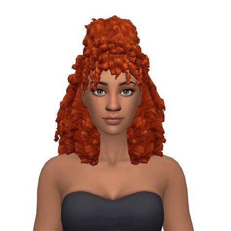 LeeLeeSims1's Custom Content The Sims, Sims Cc, Curled Ponytail, Curly ...