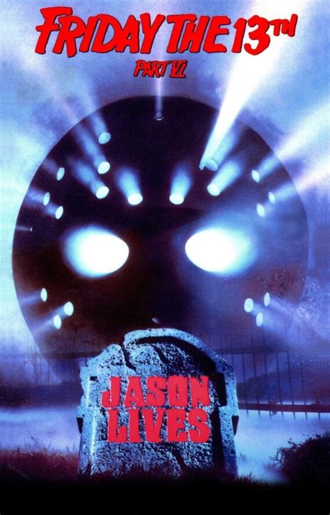 Friday The 13TH Part VI 6 JASON Lives Movie Poster Horror | Etsy