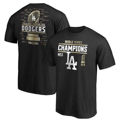 Men's Fanatics Branded Black Los Angeles Dodgers 2020 World Series ...