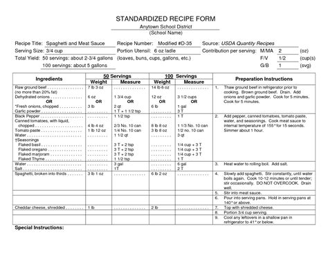 Standardized Recipes - Food Label Pro