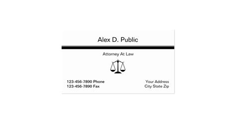 Simple Attorney Business Card | Zazzle