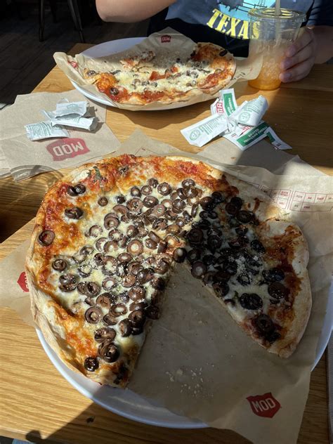 Almost enough black olives : r/Pizza