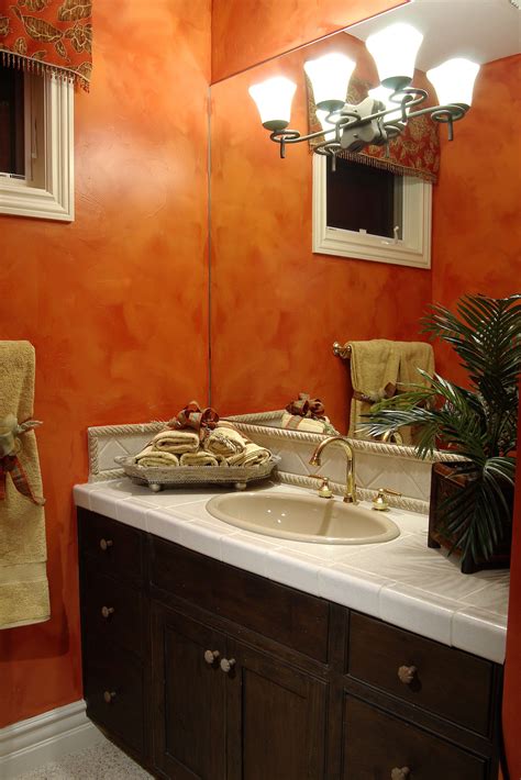 3 DIY Bathroom Remodel Ideas That Make A Difference | Orange bathroom ...