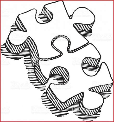 Blank Jigsaw Piece Template New Puzzle Piece Drawing Two Puzzle Pieces ...