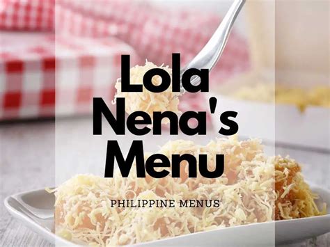 Lola Nena's Menu Philippines (2024) — Philippine Menus