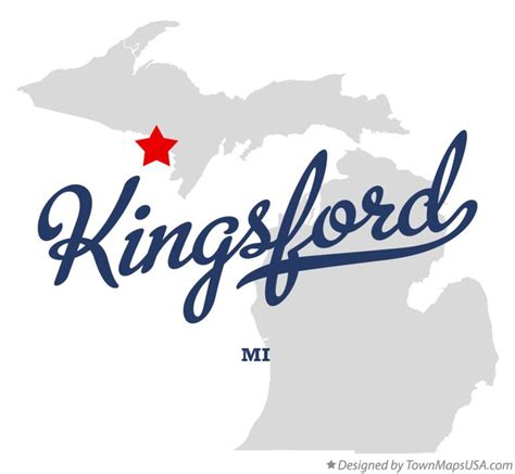 Map of Kingsford, MI, Michigan