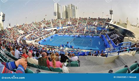 Abu Dhabi Tennis 2012 editorial image. Image of public - 33603585