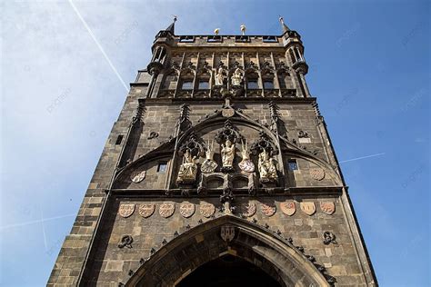 Old Town Bridge Tower Gothic View Scene Photo Background And Picture ...