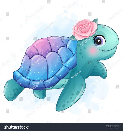 Girl Turtle Cartoon