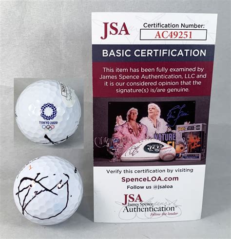 Xander Schauffele Signed Golf Ball 2020 Tokyo Olympics Gold JSA ...