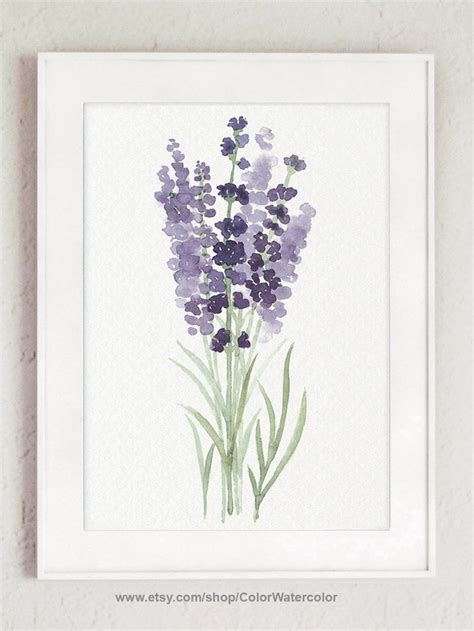 Lavender Art Print, Lavender Wall Decor, Lavender Flower Anniversary ...