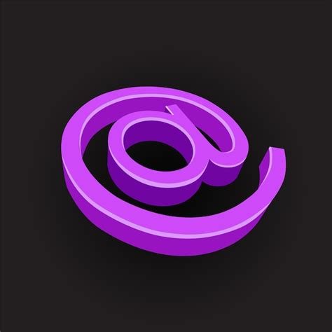 Premium Vector | Purple color email sign symbol