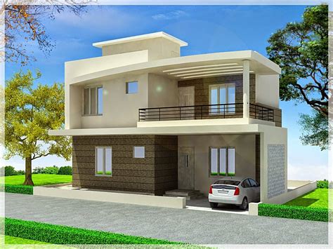 Best Small Duplex House Plans - Terrace is also provided for the bedroom 1 as a place of ...