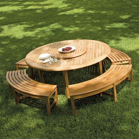 Round Teak Picnic Table - Westminster Teak Outdoor Furniture # ...