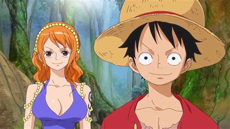 Luffy and Nami Smiling by weissdrum on DeviantArt