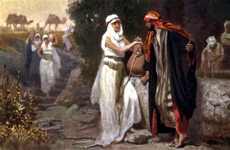 MOSES, AFTER FLEEING EGYPT, MEETS ZIPPORAH, DAUGHTER OF THE SHIEK OF ...