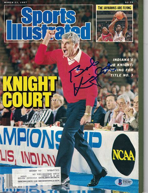 Bobby Knight Signed Indiana Hoosiers 1987 Sports Illustrated Magazine BAS 27328 – Denver Autographs