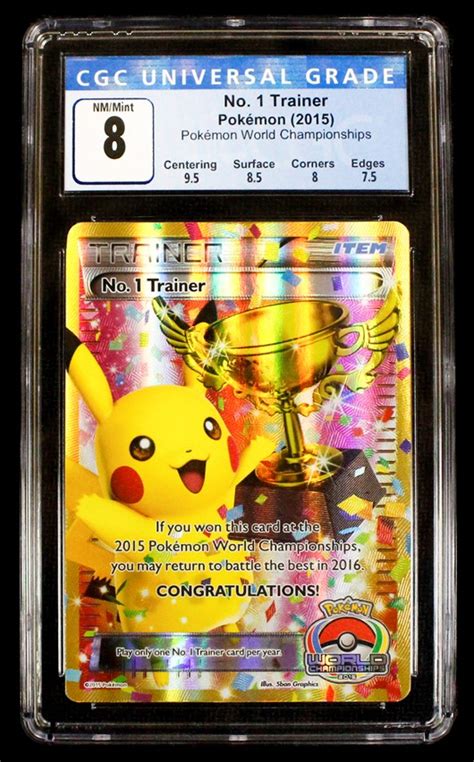 CGC Trading Cards Certifies Complete 2015 Pokémon World Championships No. 1-4 Pikachu Trophy ...