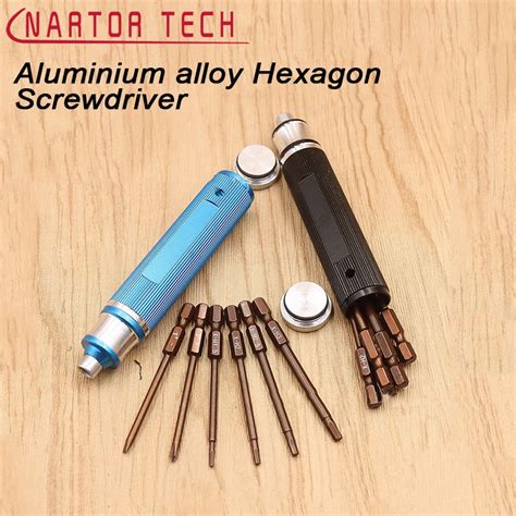 Aluminium alloy Hexagon Screwdriver 1.5MM to 3.0MM Bit Hex Shank Long ...