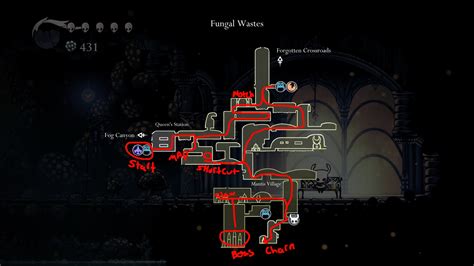 Hollow Knight Fungal Wastes Map - Maping Resources