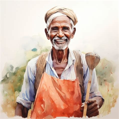 Premium AI Image | Digital art of Indian farmer