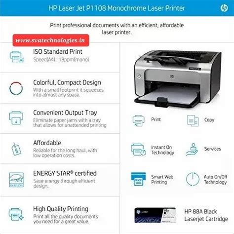 HP Laserjet Pro P1108 Printer, For Office, Monochrome at Rs 13500/piece in Jaipur