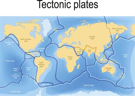 A Map of Tectonic Plates and Their Boundaries