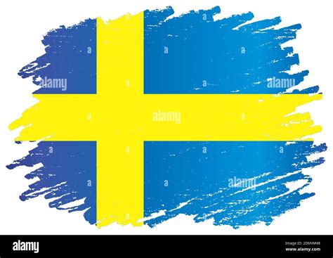 Flag of Sweden, Kingdom of Sweden. Bright, colorful vector illustration ...