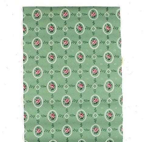 Vintage Wallpaper Roses on Sage Green by PaulaJoerlingVintage, $25.00 ...