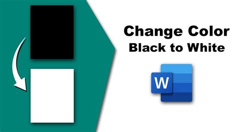 How to change word background color from black to white - YouTube